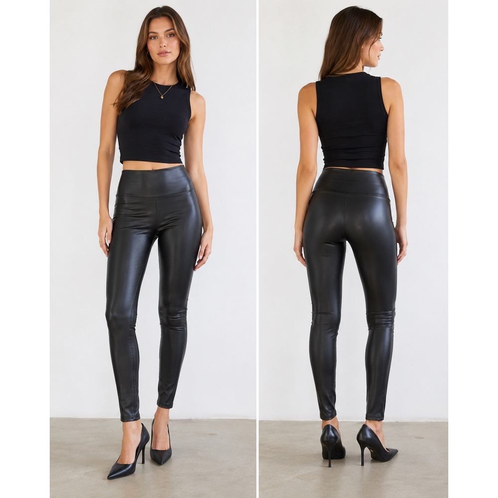 Aritzia Wilfred Free Daria Pant Vegan‎ Leather Leggings Black M 92282